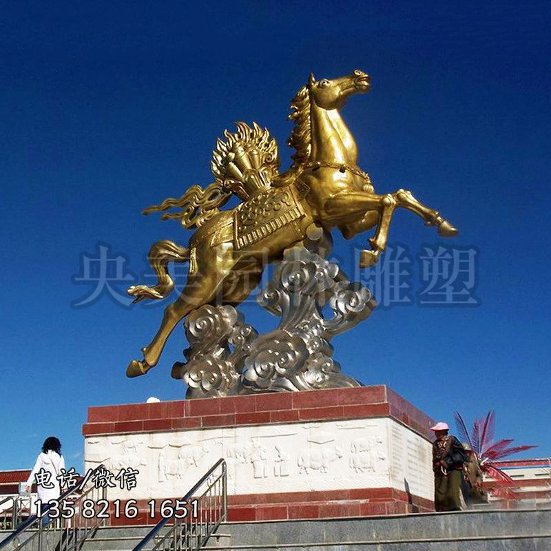 創意馬兒景觀銅雕