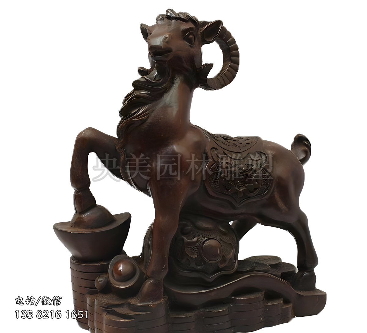 鑄銅招財羊雕塑