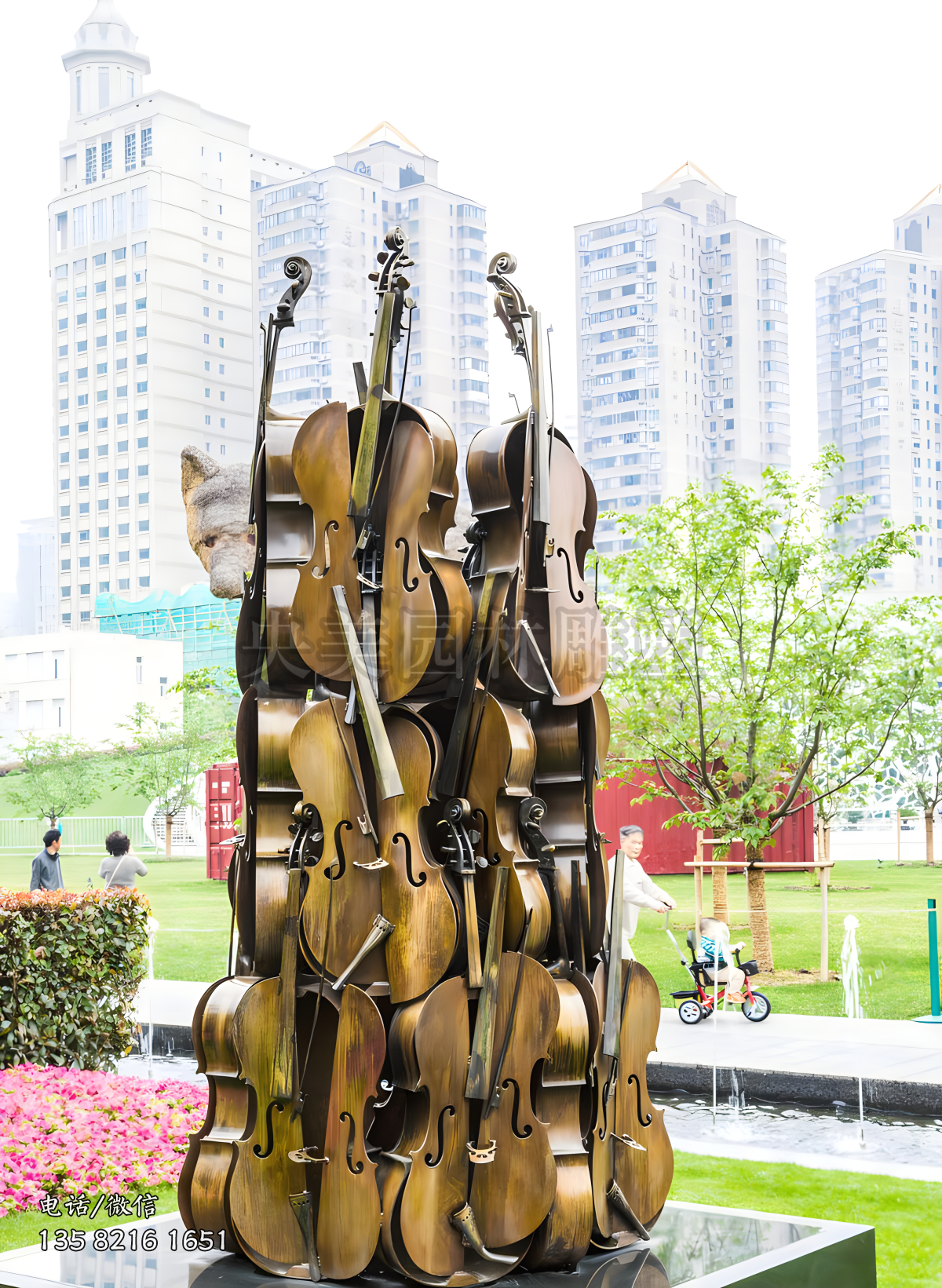 創意吉他景觀雕塑
