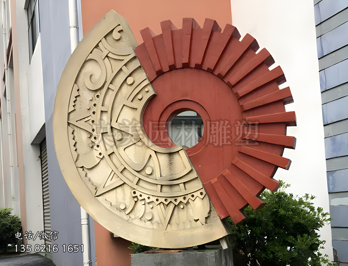 創意不銹鋼齒輪雕塑