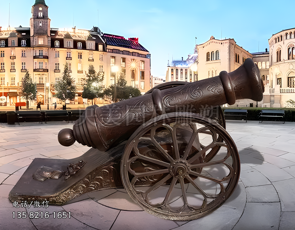 仿真鑄銅大炮雕塑