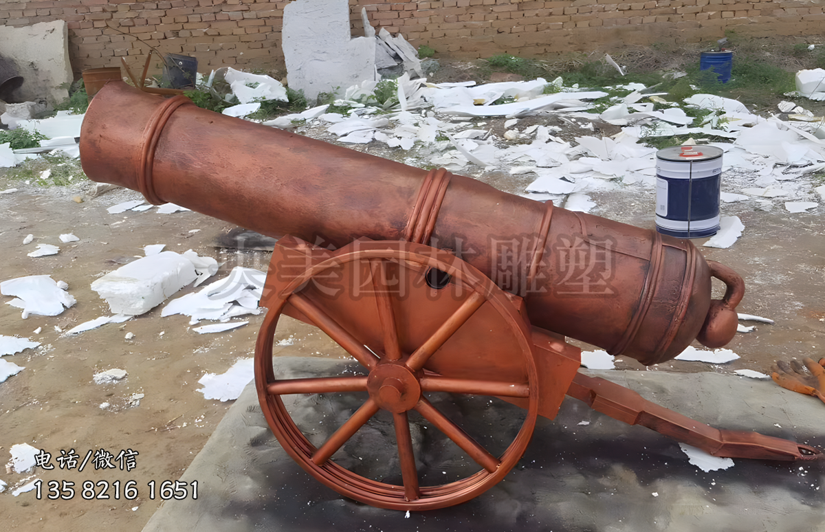 火炮戰車銅雕塑