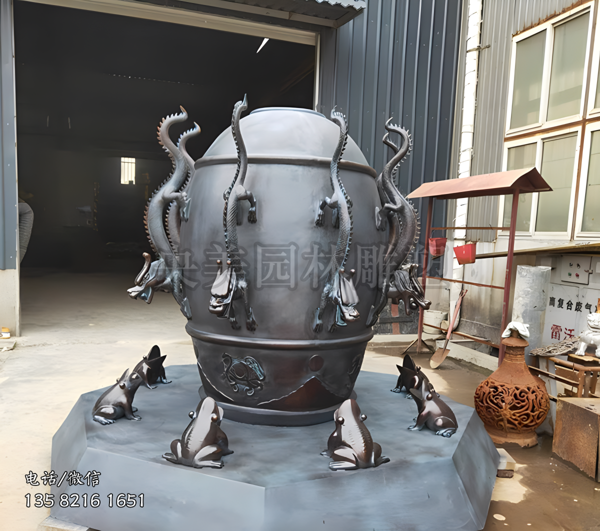 地動儀鑄銅雕塑