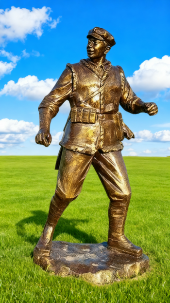 玻璃鋼仿銅紅軍雕塑 (37)