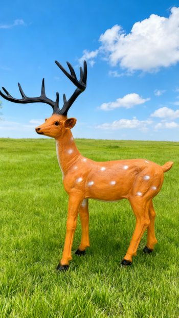 玻璃鋼仿真梅花鹿雕塑 (10)