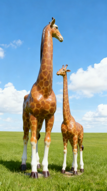 玻璃鋼仿真長頸鹿雕塑 (4)