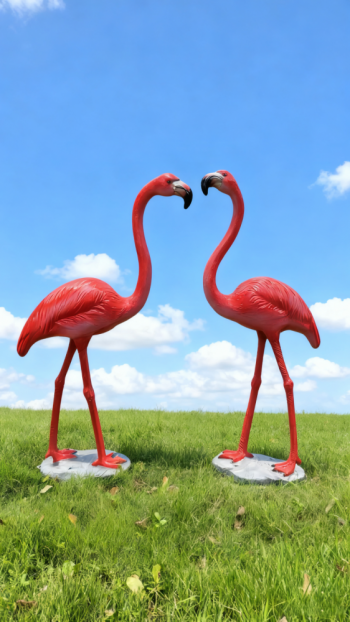 玻璃鋼仿真火烈鳥雕塑 (13)