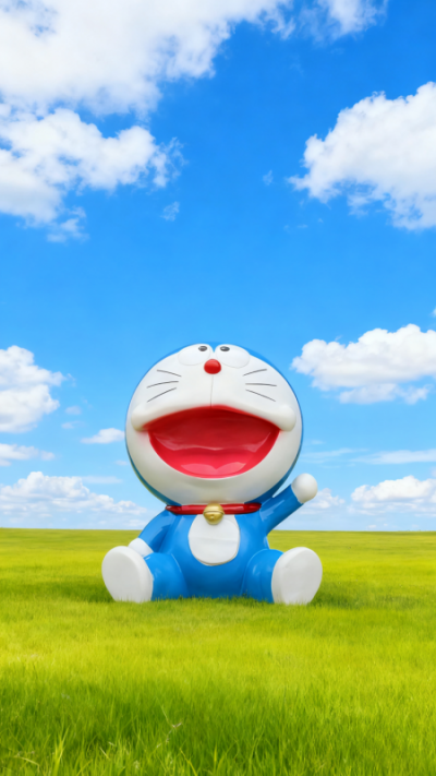 玻璃鋼哆啦A夢雕塑 (3)