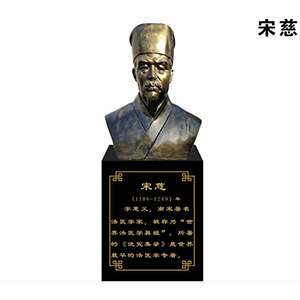 宋慈玻璃鋼仿銅半身像 名醫