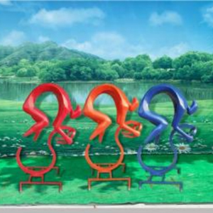 騎車人 人物玻璃鋼材質 車子鐵藝