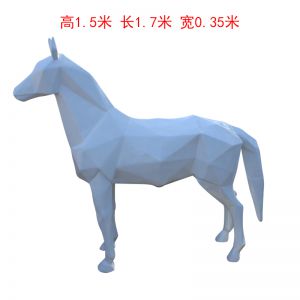 抽象白馬玻璃鋼