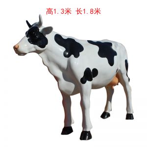 玻璃鋼I款直頭奶牛