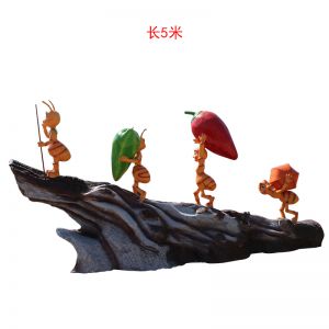 螞蟻樹玻璃鋼卡通昆蟲